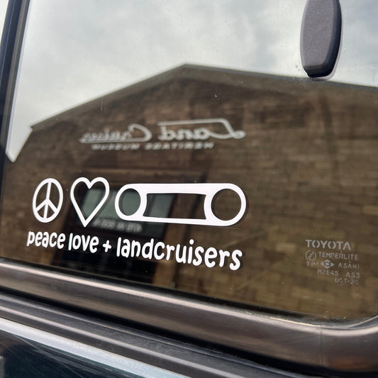 Window Transfer: Peace love + land cruisers